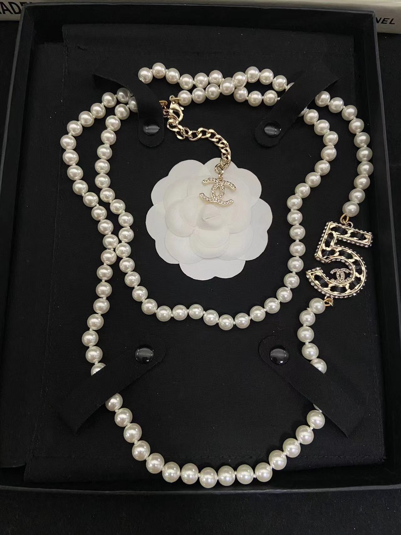 CHANE1 No.5 ラムスキンパールセーターチェーン【50％割引+送料無料】