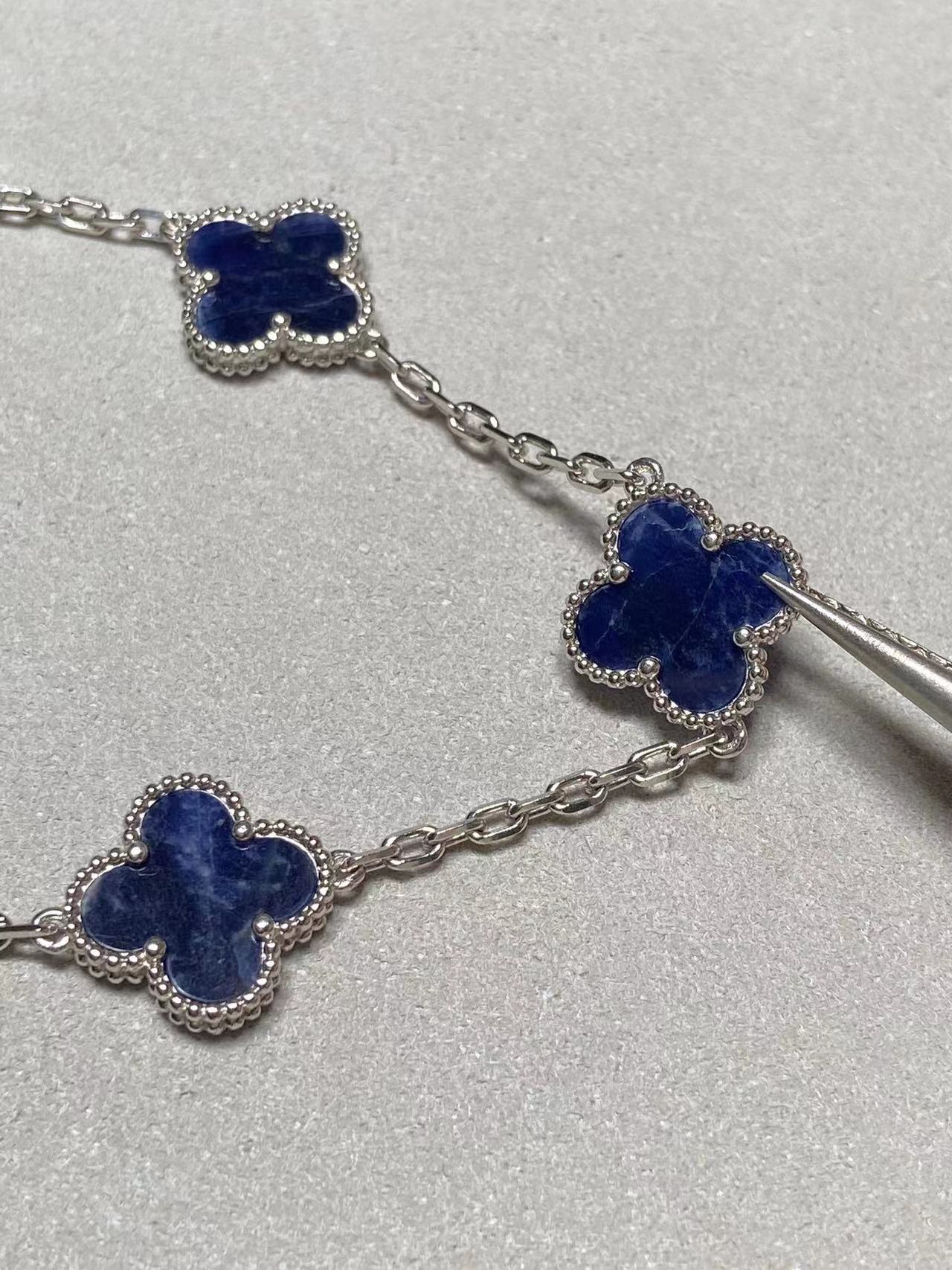 Van ceef & Arpels ファイブフラワー ブルー ブレスレット【50％割引+送料無料】