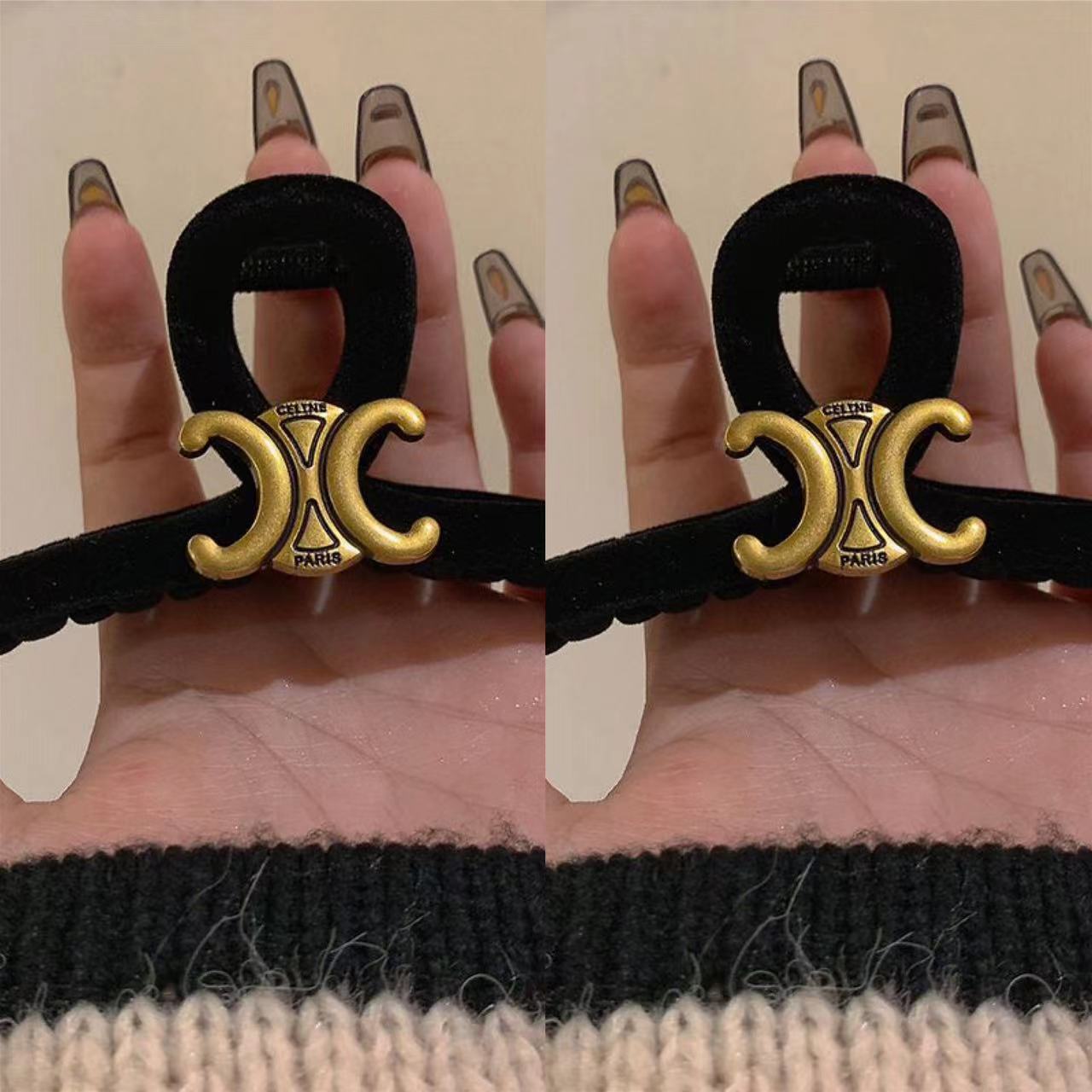 CEL1NE メタルロゴ ヘアピン 2点セット【50％割引+送料無料】