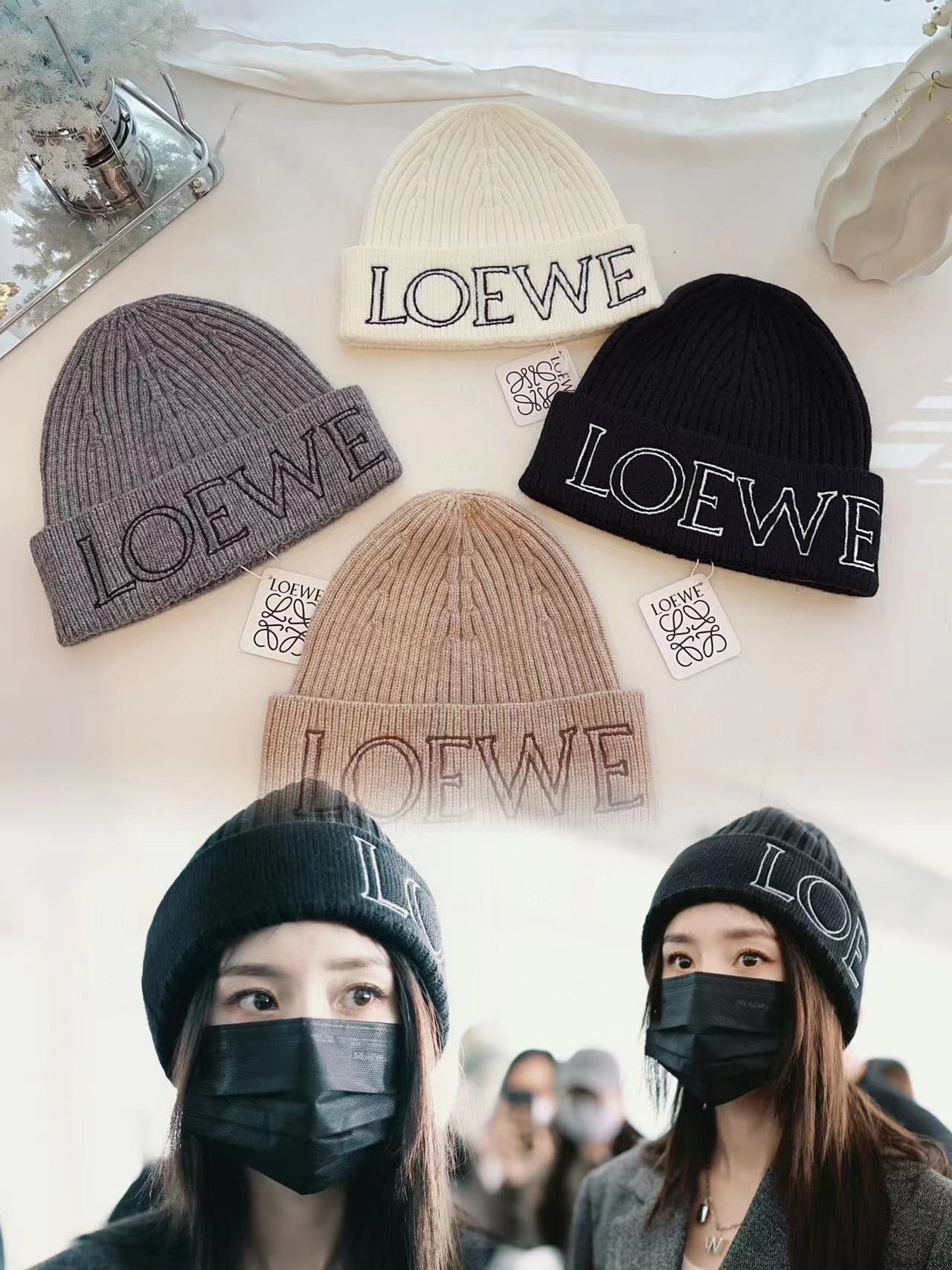 L0WEW 刺繍ニット帽【50％割引+送料無料】