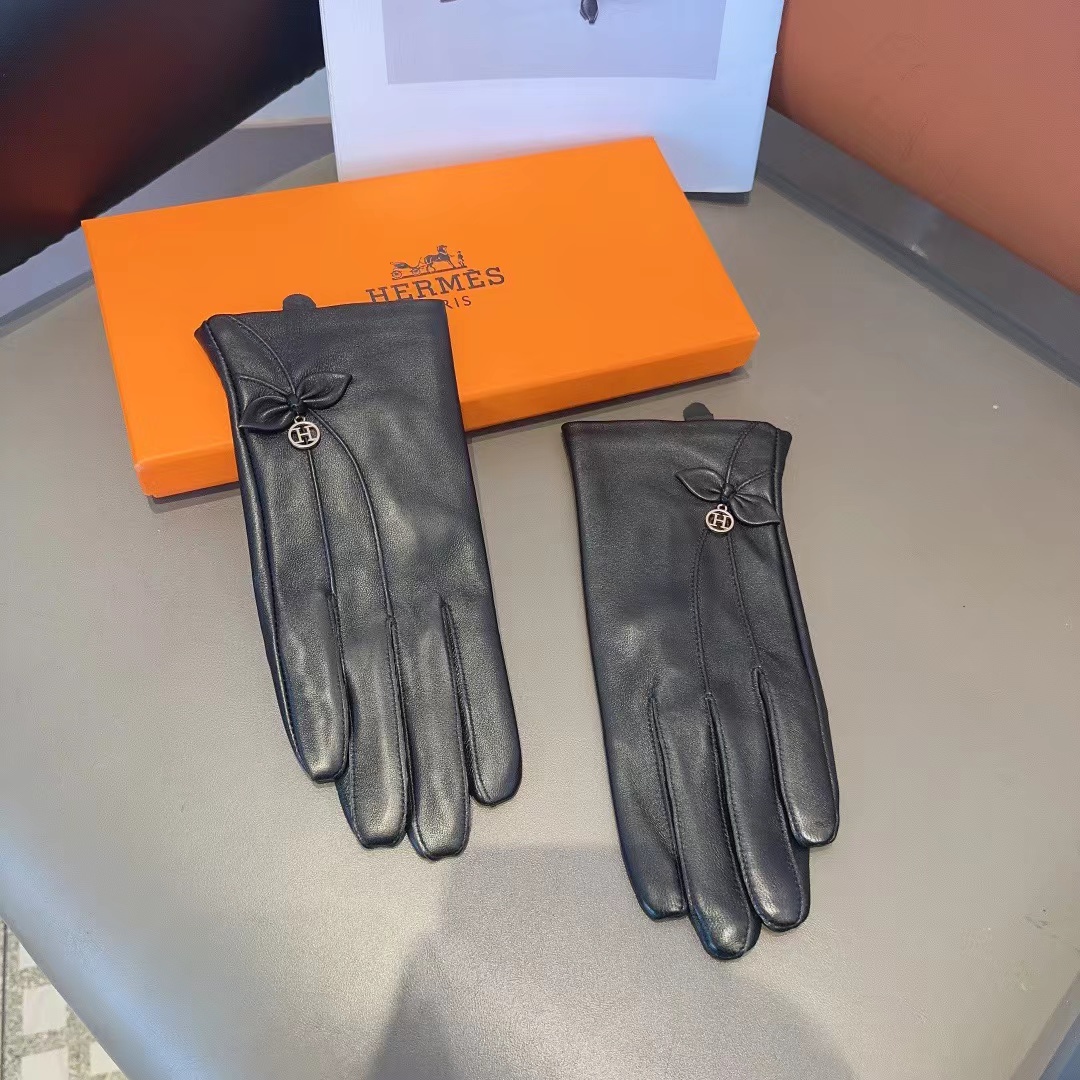 HERME5 牛革シンプル手袋【50％割引+送料無料】