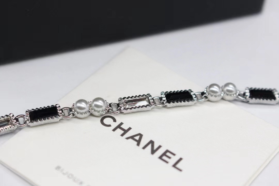 CHANE1 ダブルC スクエア ダイヤモンド パール ネックレス【50％割引+送料無料】