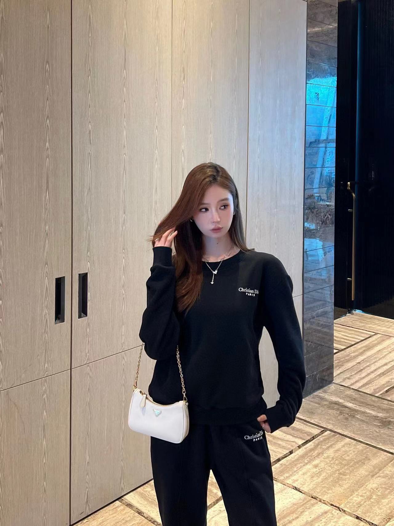 DI0R 長袖クルーネックトップス+パンツ2点セット【50％割引+送料無料】