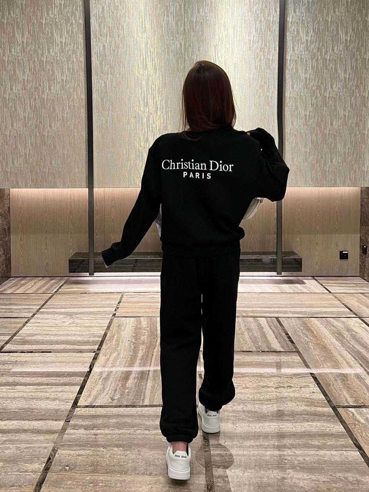 DI0R 長袖クルーネックトップス+パンツ2点セット【50％割引+送料無料】