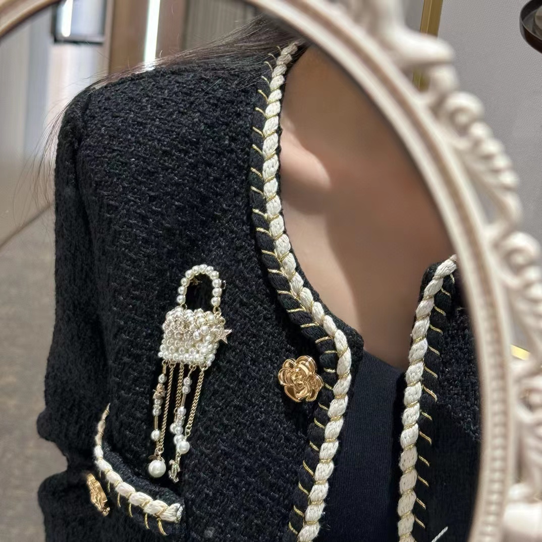 CHANE1 パールタッセル ダイヤモンドブローチ【50％割引+送料無料】