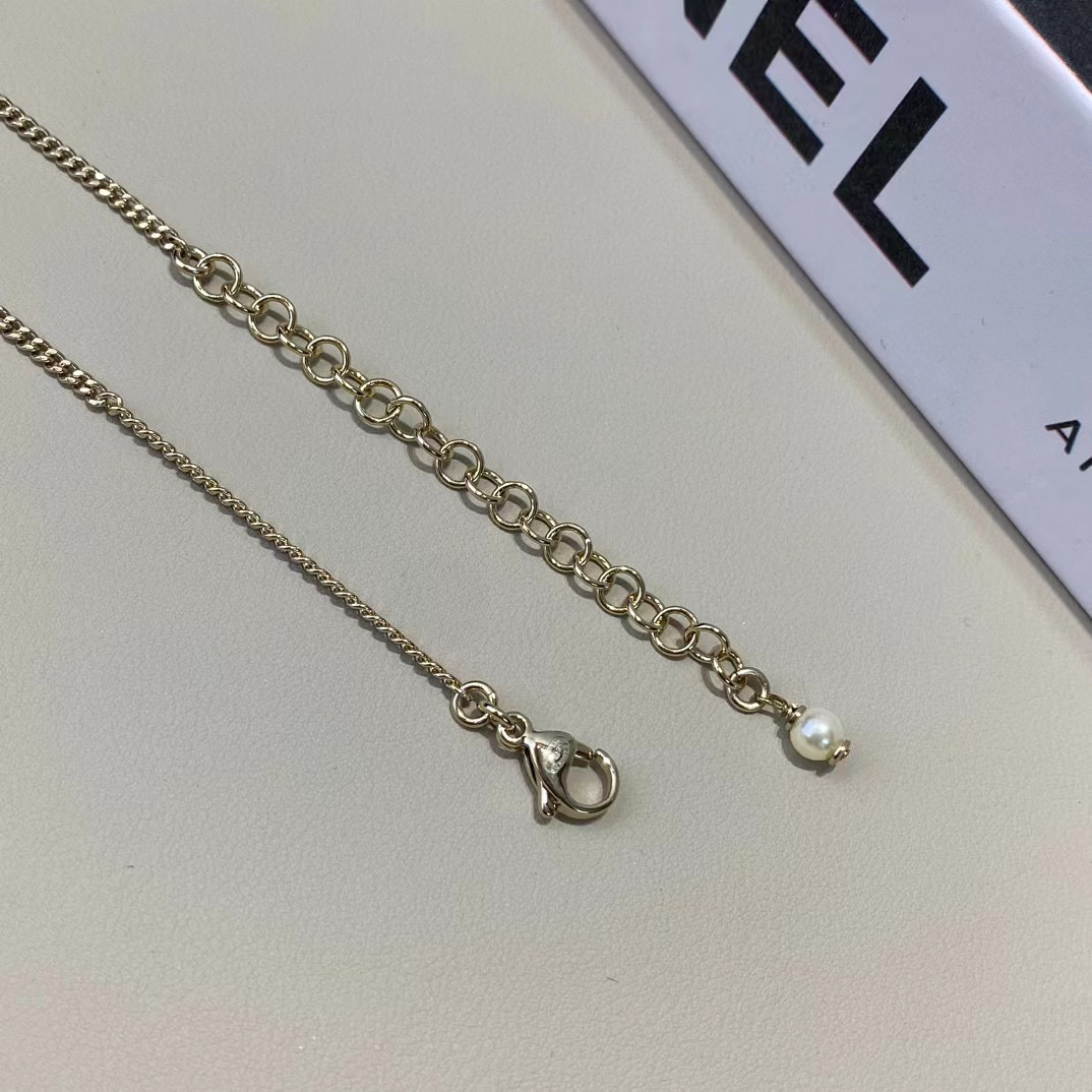 CHANE1 パール＆ダイヤモンド バッグ ネックレス【50％割引+送料無料】