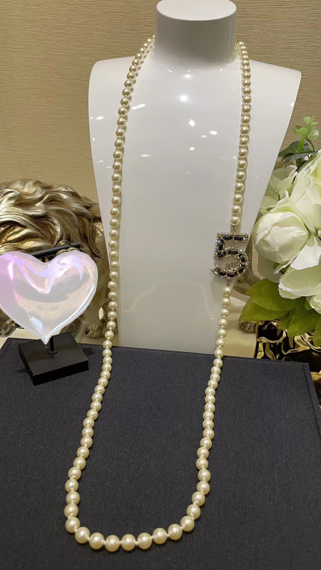 CHANE1 二層パールセーターチェーン【50％割引+送料無料】