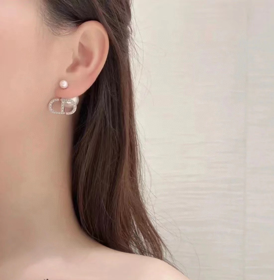 DI0R ダイヤモンド＆パール CD スタッド ピアス【50％割引+送料無料】