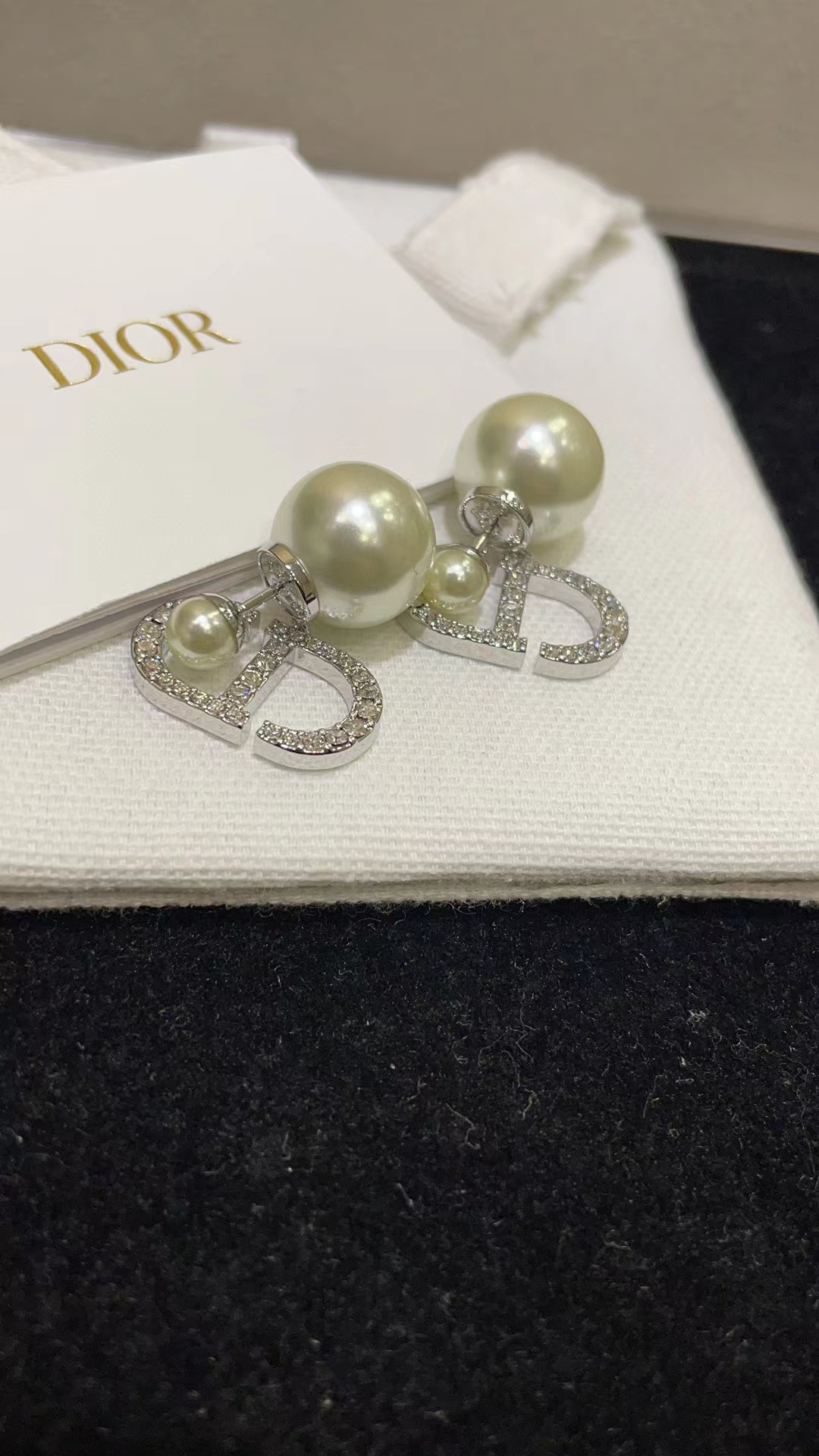 DI0R ダイヤモンド＆パール CD スタッド ピアス【50％割引+送料無料】