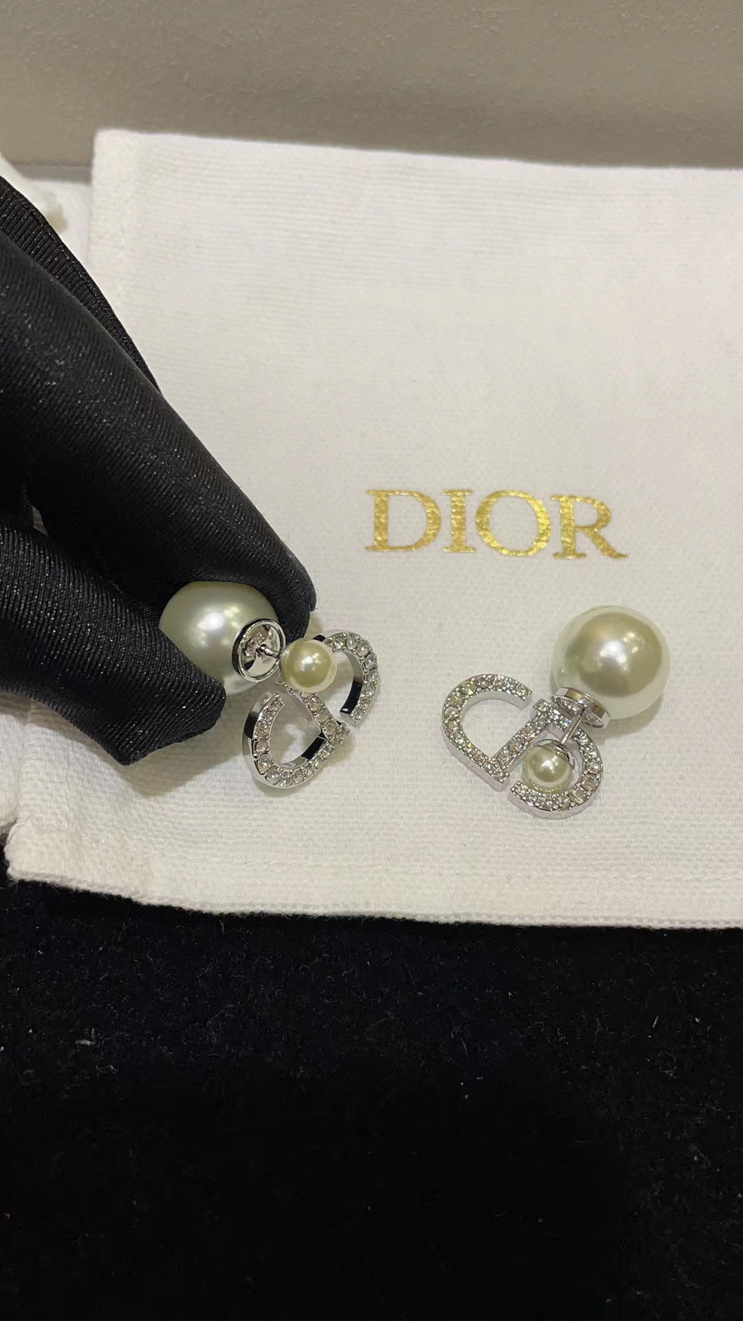 DI0R ダイヤモンド＆パール CD スタッド ピアス【50％割引+送料無料】