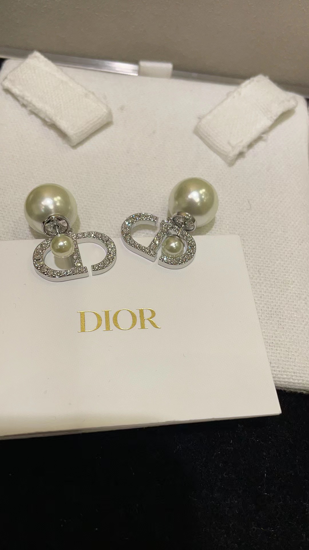 DI0R ダイヤモンド＆パール CD スタッド ピアス【50％割引+送料無料】