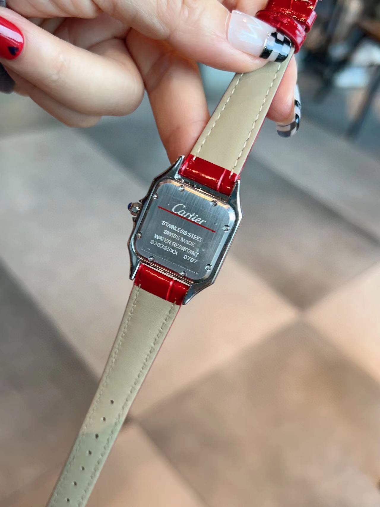 Cart1er de Panthere ダイヤモンド革ベルトのレディース腕時計【50％割引+送料無料】