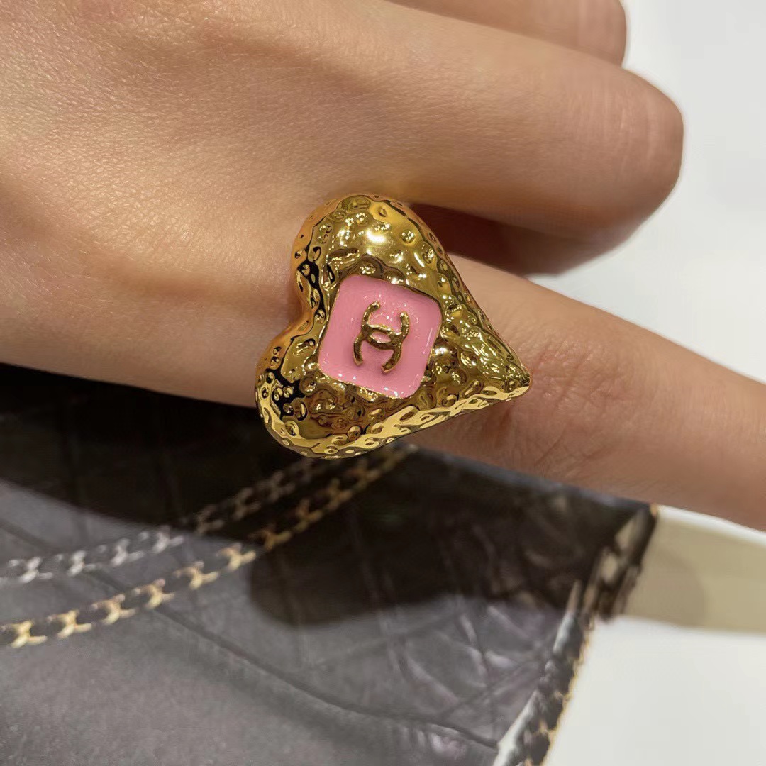 CHANE1 ダブルC ピーチハートリング【50％割引+送料無料】