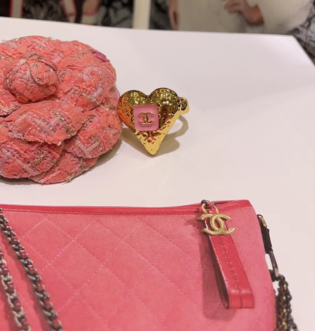 CHANE1 ダブルC ピーチハートリング【50％割引+送料無料】