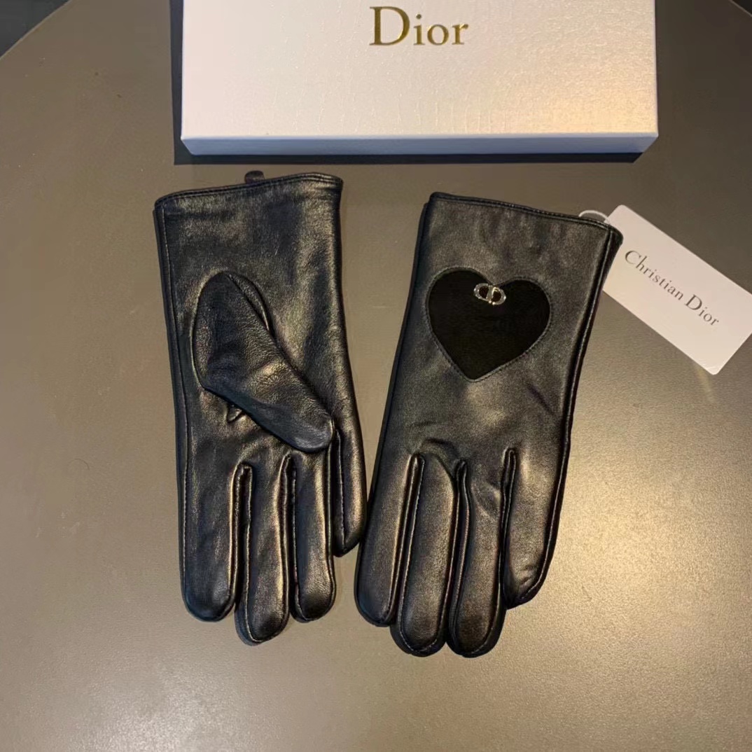 DI0R CDハートレザーグローブ【50％割引+送料無料】
