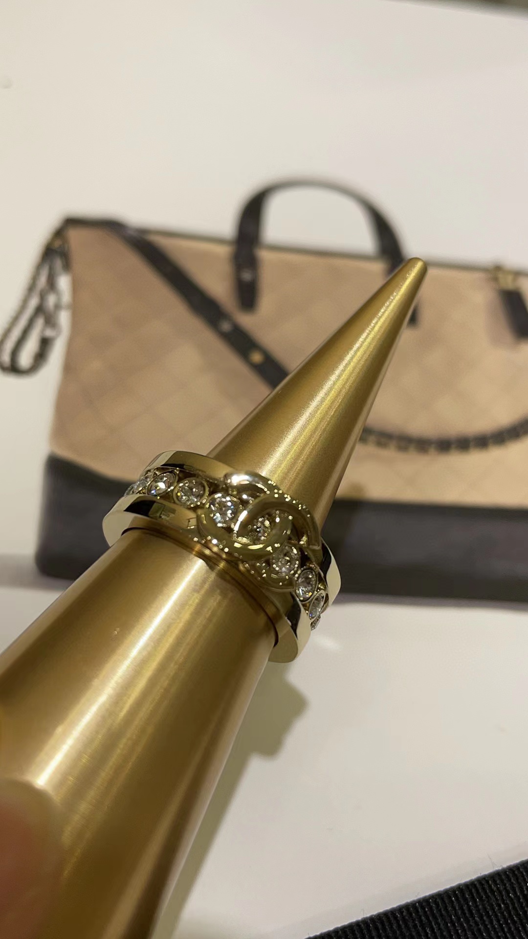 CHANE1 ダイヤモンド ダブルC リング【50％割引+送料無料】