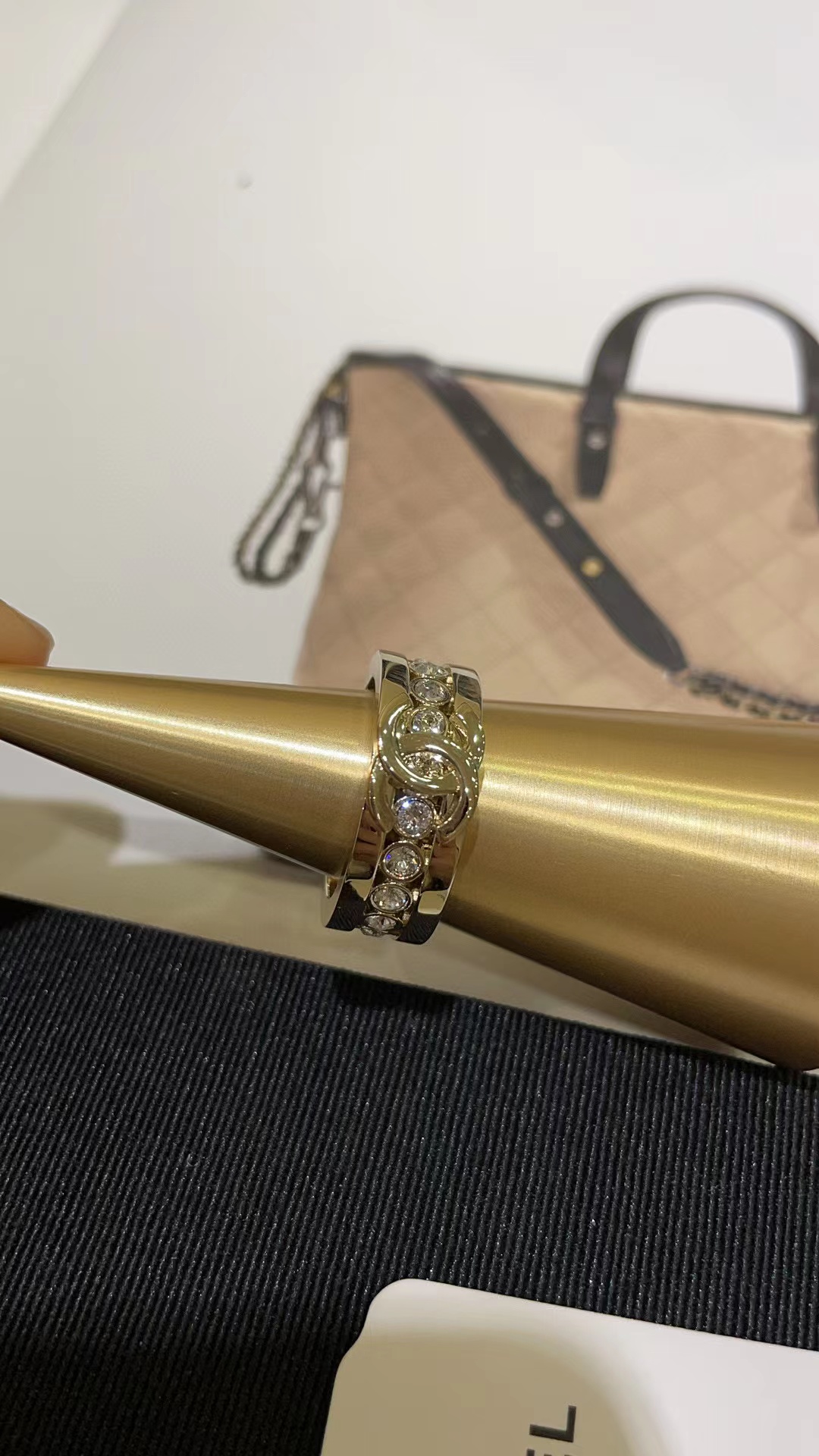 CHANE1 ダイヤモンド ダブルC リング【50％割引+送料無料】