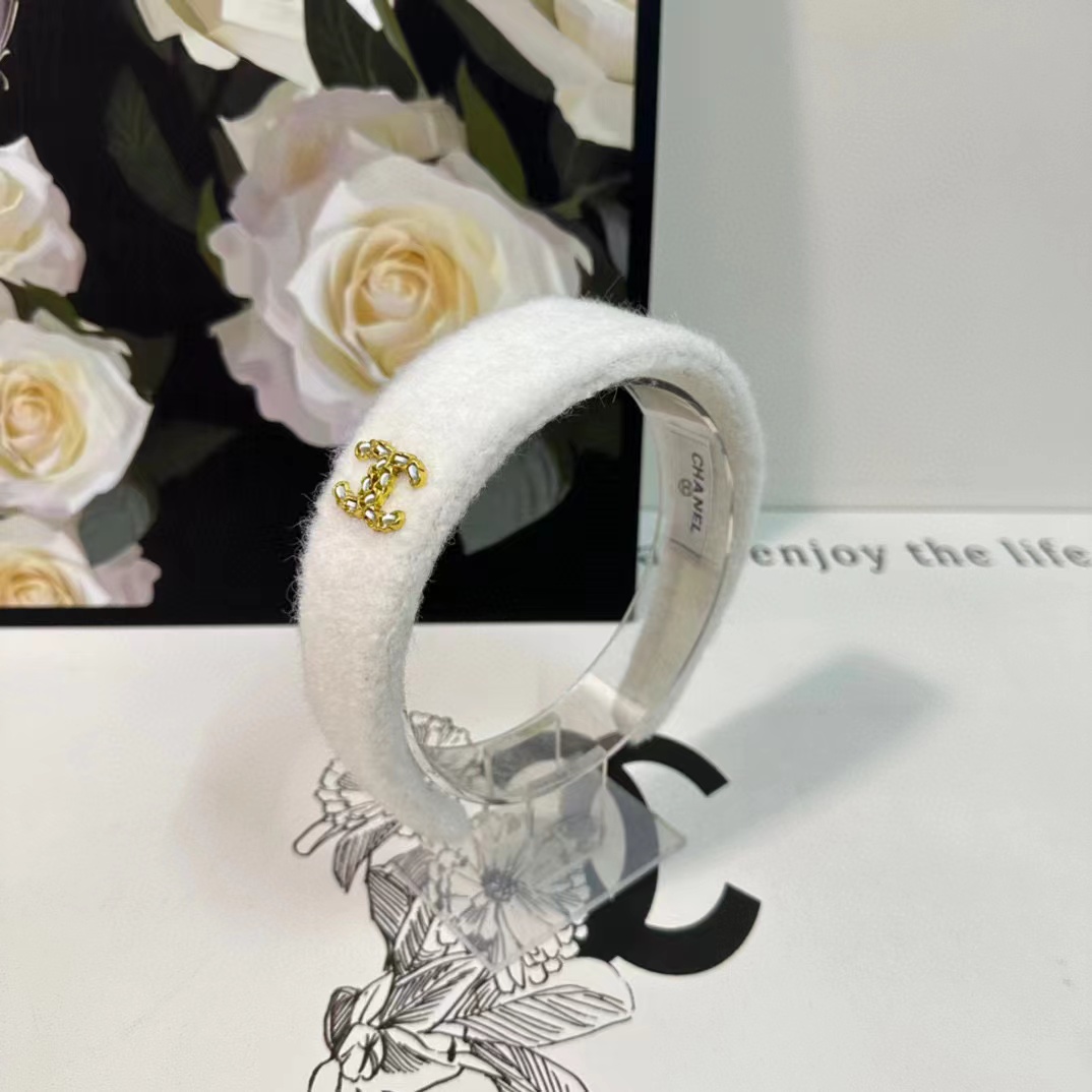 CHANE1 ウール ダブル C ロゴ ヘッドバンド【50％割引+送料無料】