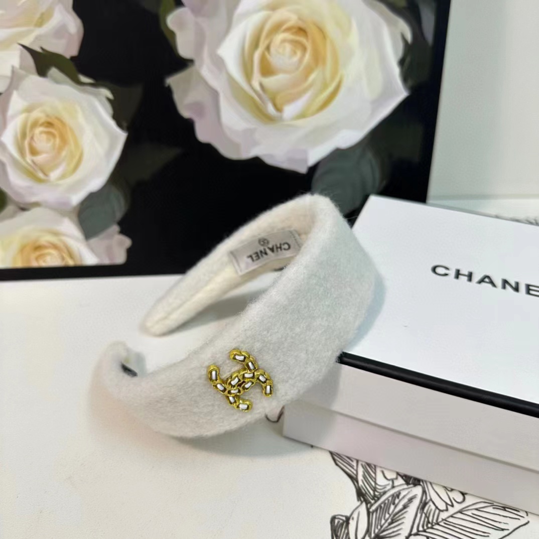 CHANE1 ウール ダブル C ロゴ ヘッドバンド【50％割引+送料無料】