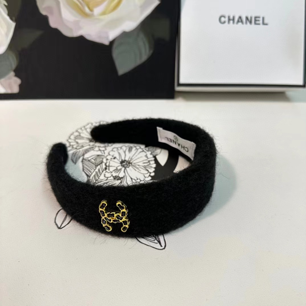 CHANE1 ウール ダブル C ロゴ ヘッドバンド【50％割引+送料無料】