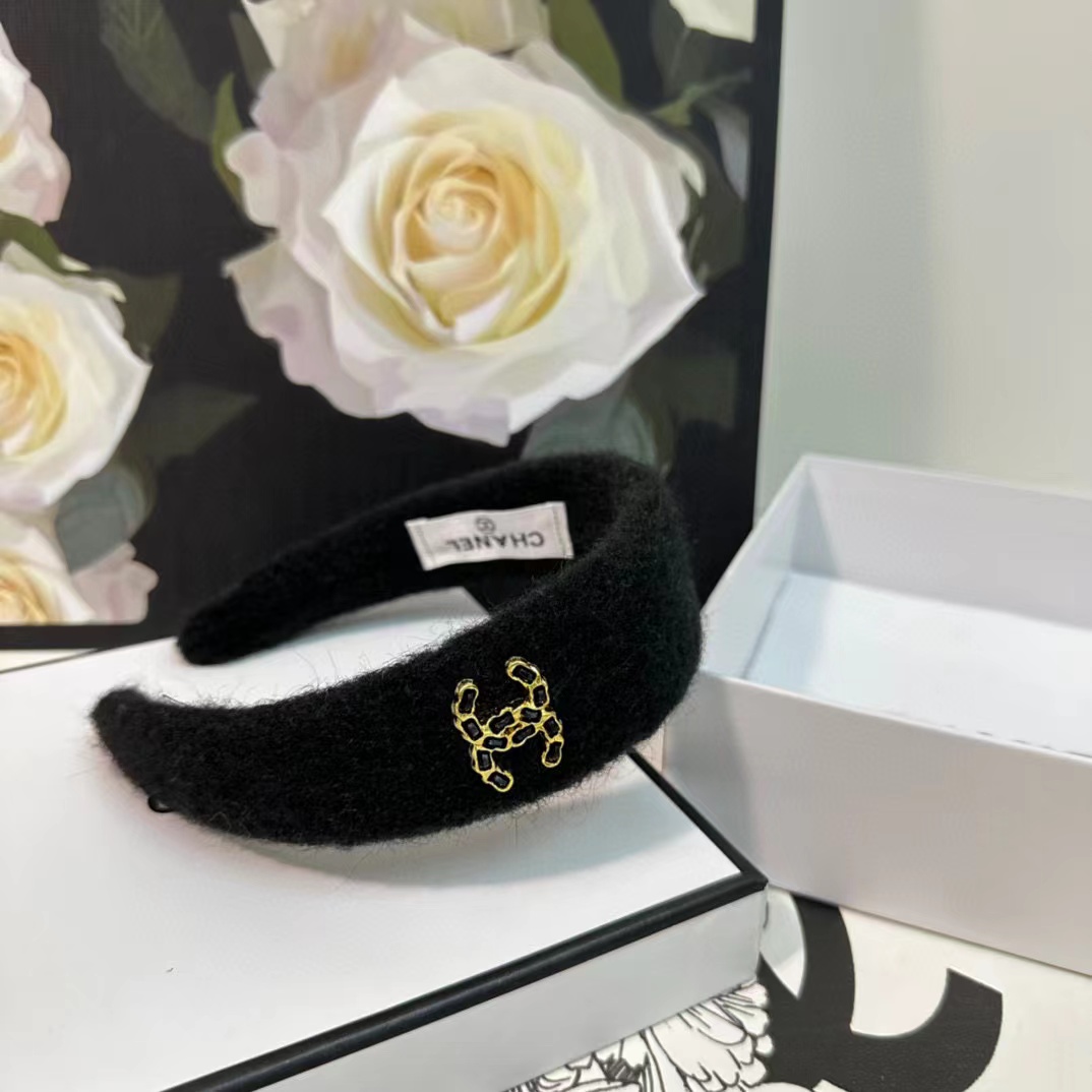 CHANE1 ウール ダブル C ロゴ ヘッドバンド【50％割引+送料無料】