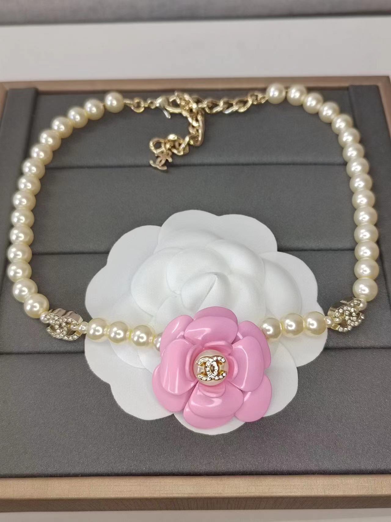 CHANE1 カメリア ダイヤモンド パール ネックレス【50％割引+送料無料】