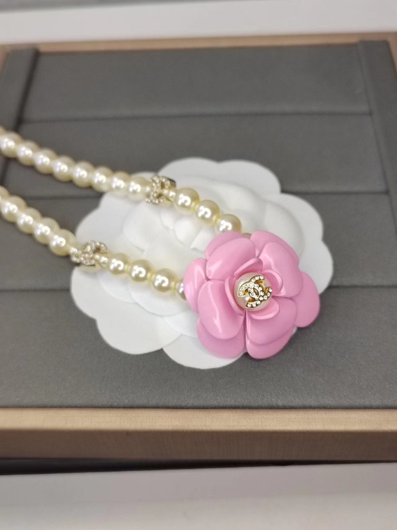 CHANE1 カメリア ダイヤモンド パール ネックレス【50％割引+送料無料】