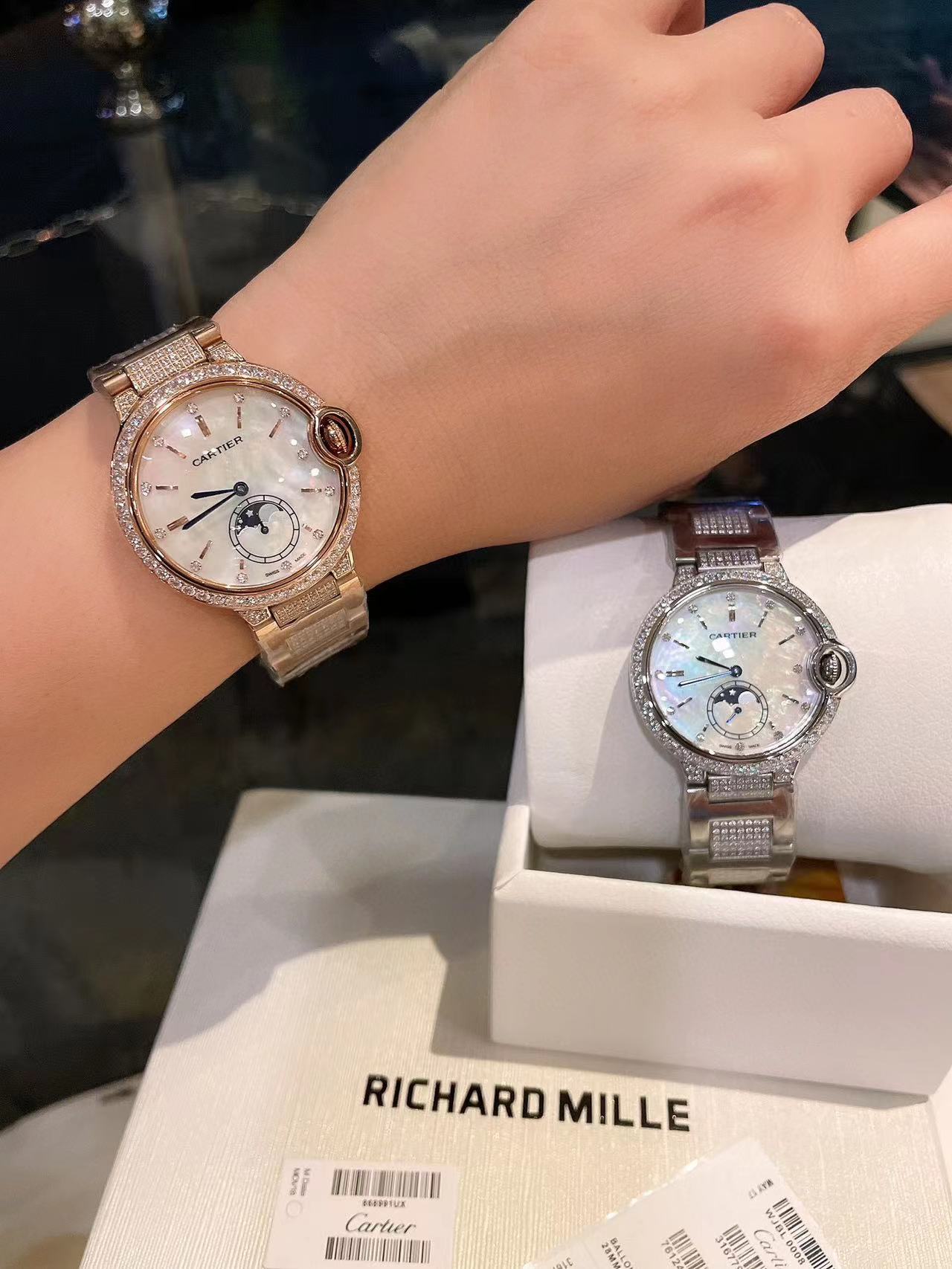 CART1ER 高品質ダイヤモンドスチールバンドレディースウォッチ【50％割引+送料無料】