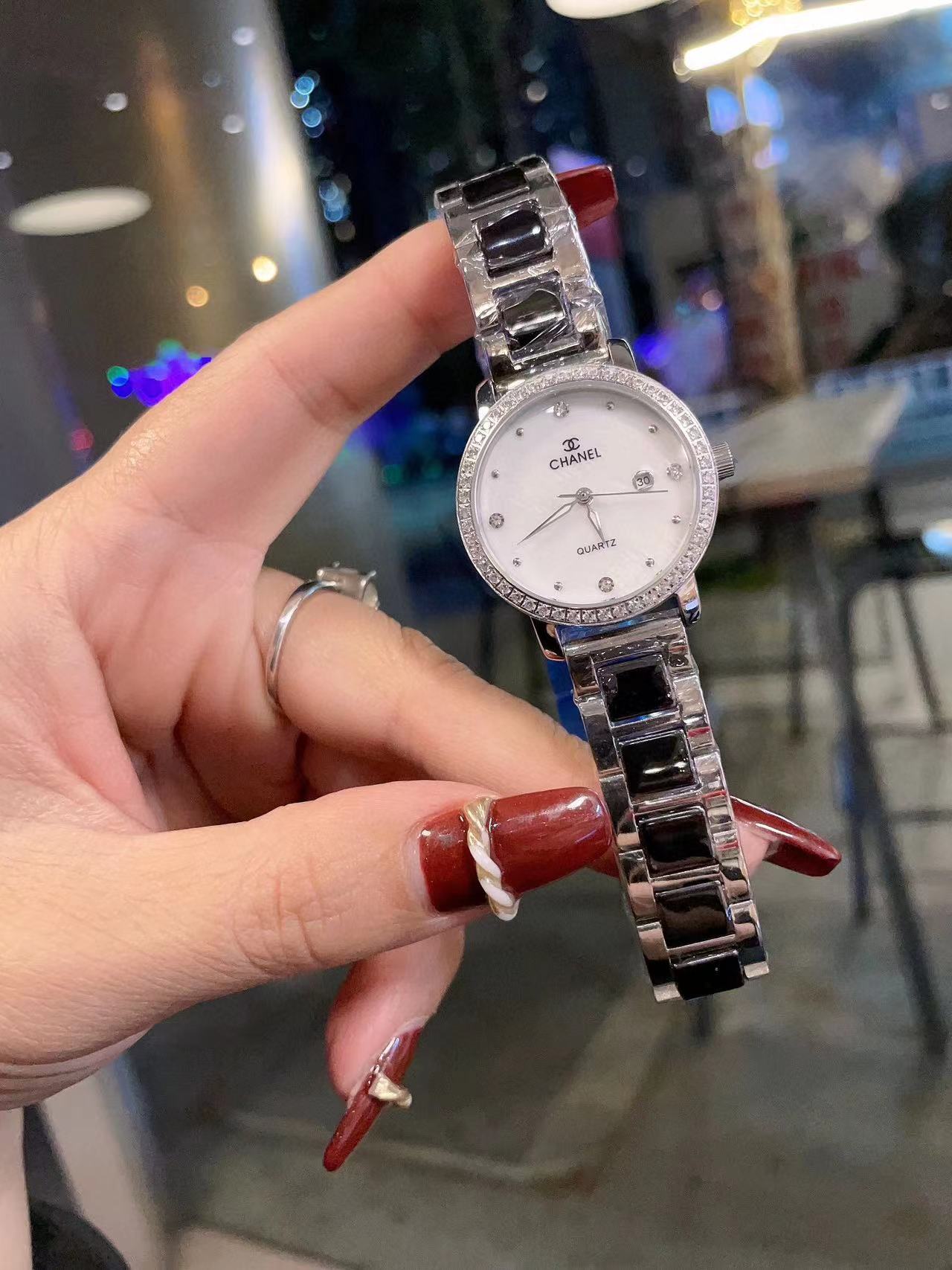 CHANE1 セラミック スチール バンド ダイヤモンド レディース ウォッチ【50％割引+送料無料】