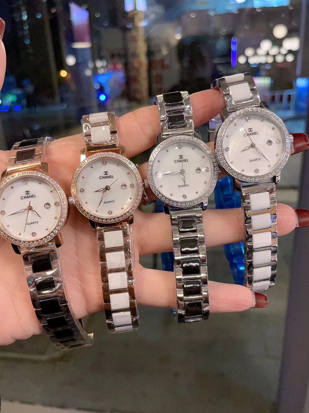 CHANE1 セラミック スチール バンド ダイヤモンド レディース ウォッチ【50％割引+送料無料】