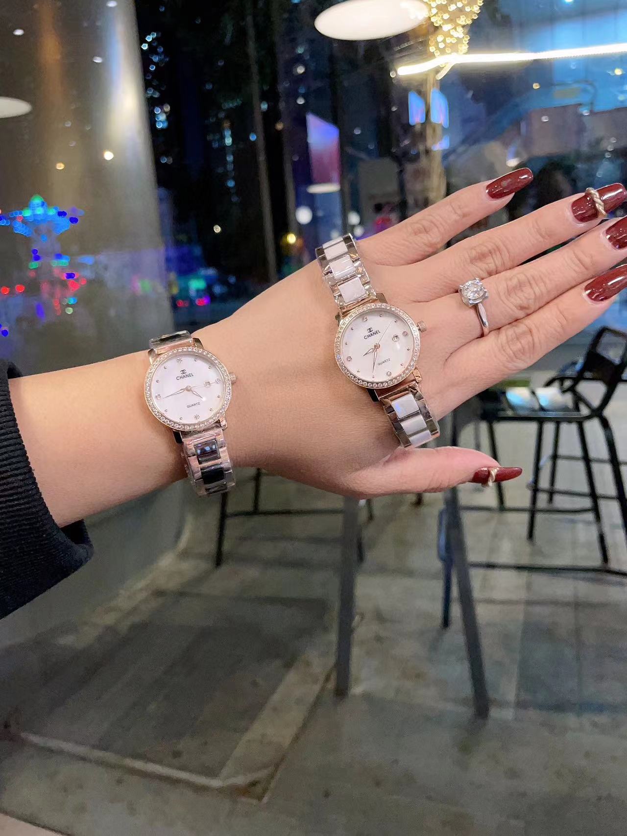 CHANE1 セラミック スチール バンド ダイヤモンド レディース ウォッチ【50％割引+送料無料】