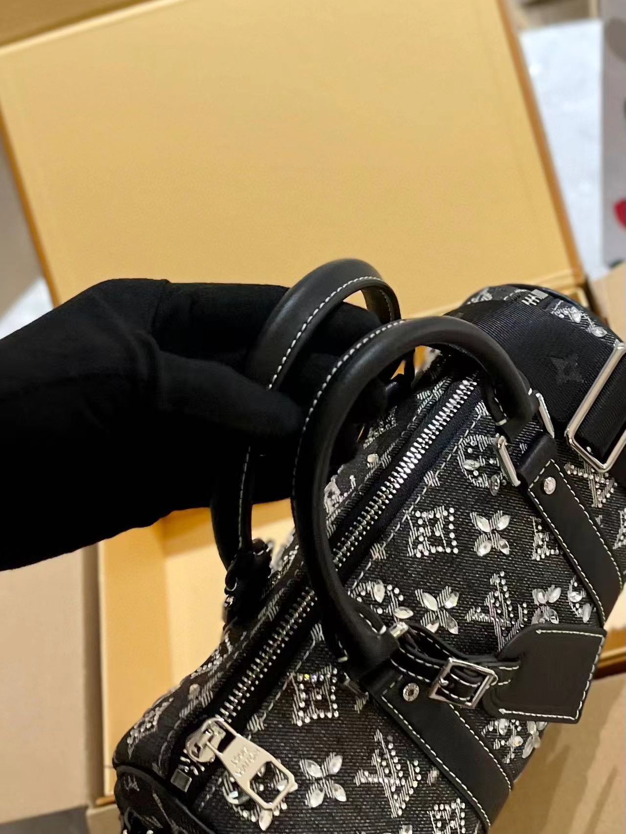 LV keepall xs デニムフルダイヤモンドバッグ【50％割引+送料無料】