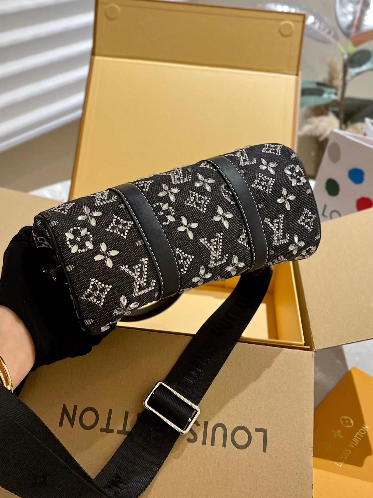 LV keepall xs デニムフルダイヤモンドバッグ【50％割引+送料無料】