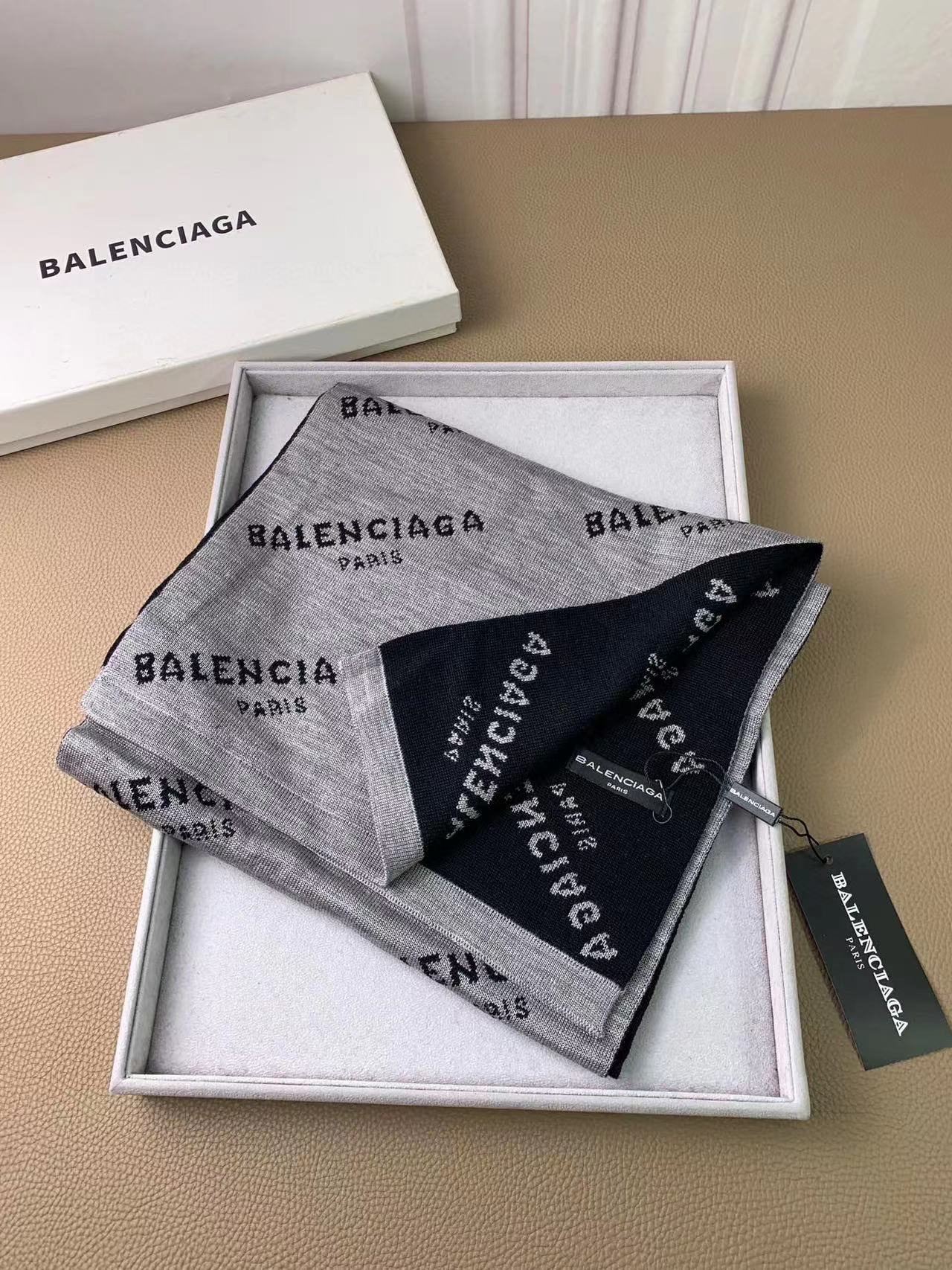 BALENC1AG 高品質フルロゴカシミヤスカーフ【50％割引+送料無料】