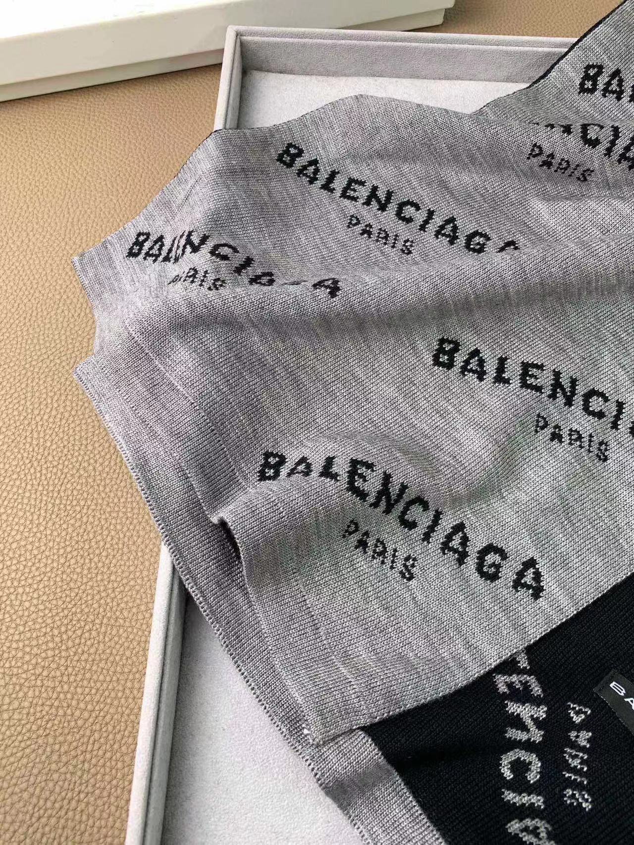 BALENC1AG 高品質フルロゴカシミヤスカーフ【50％割引+送料無料】