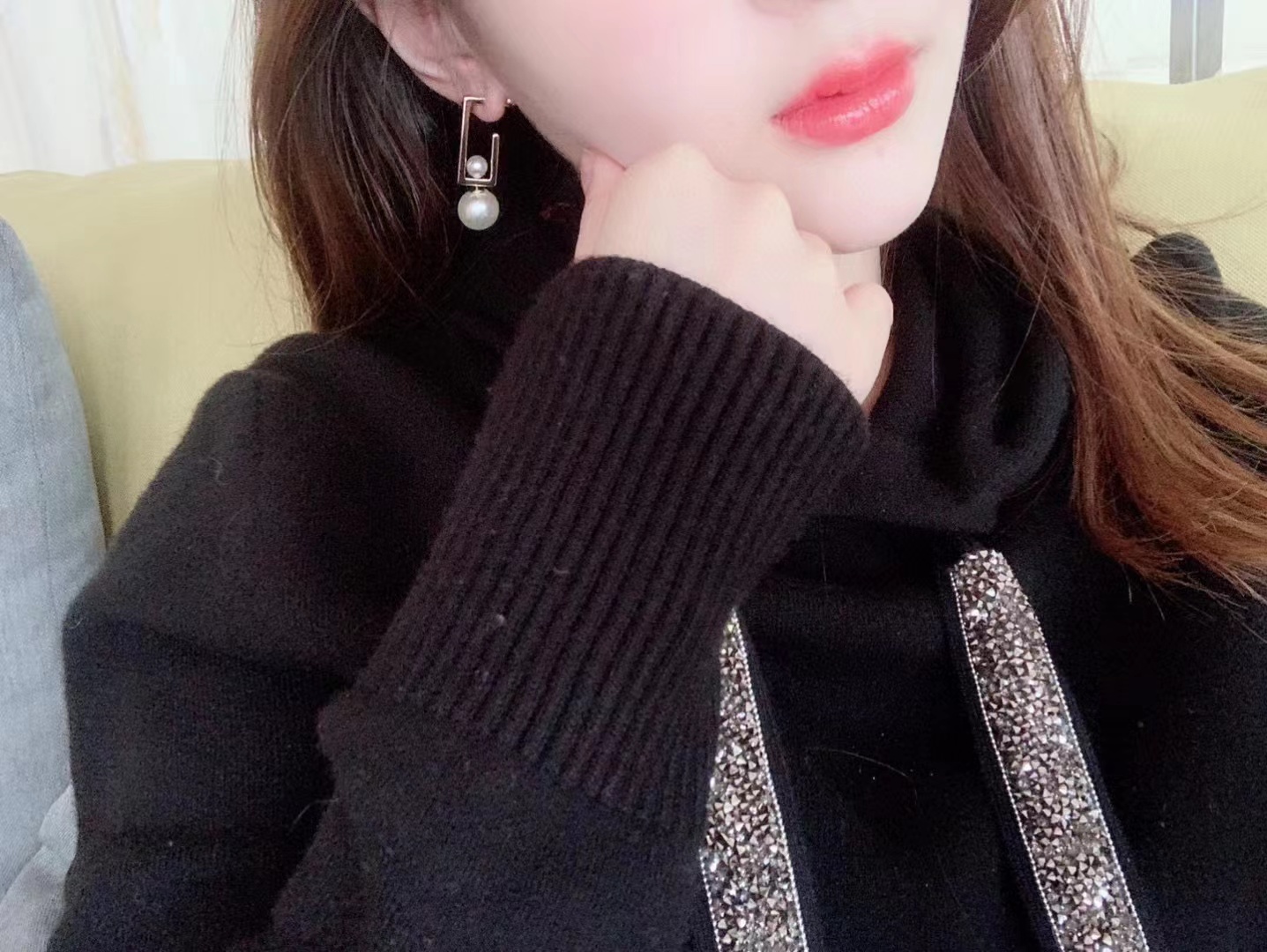 DI0R スクエア ダブルパール スタッドピアス【50％割引+送料無料】