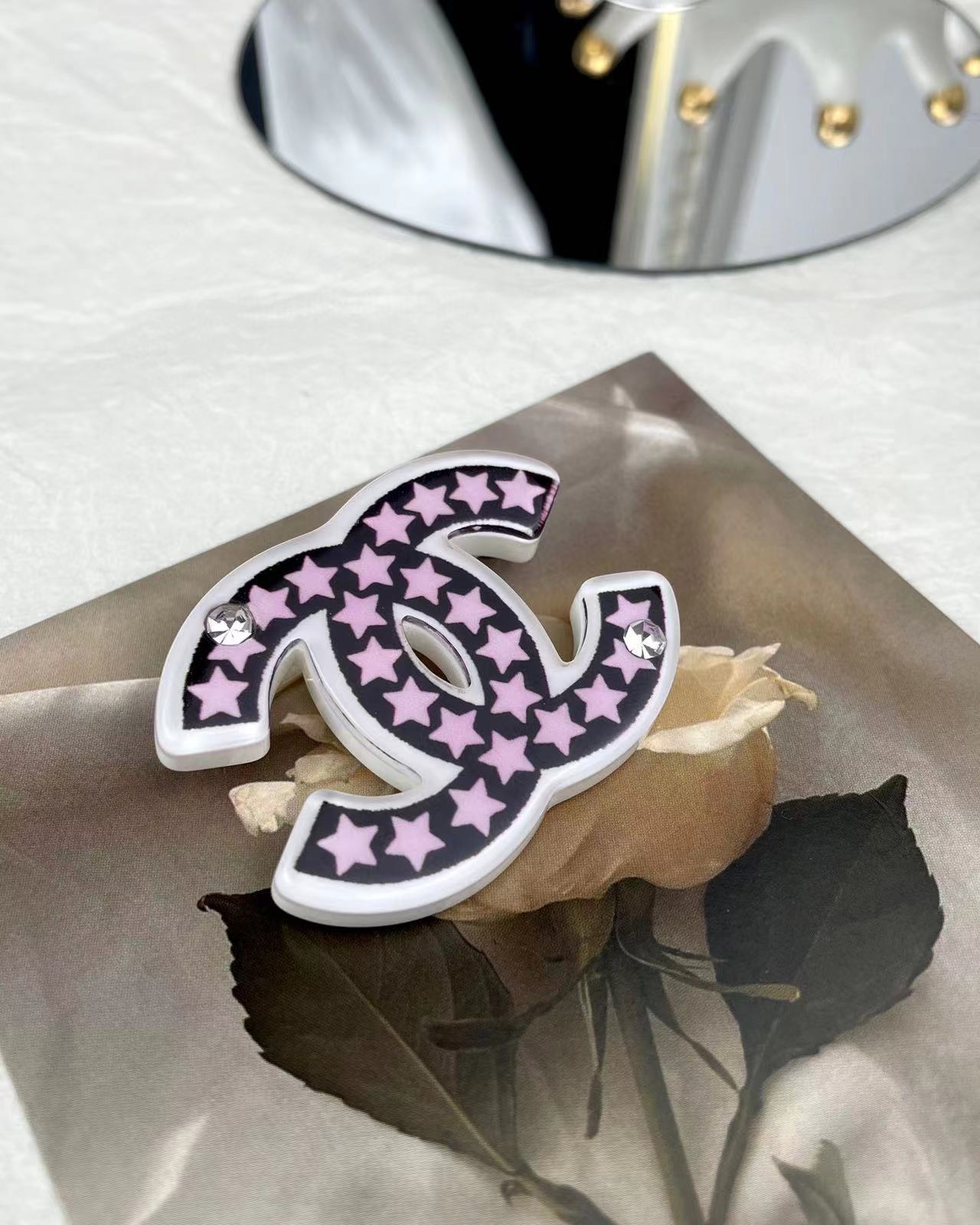 CHANE1 五芒星 ピンクスターブローチ【50％割引+送料無料】