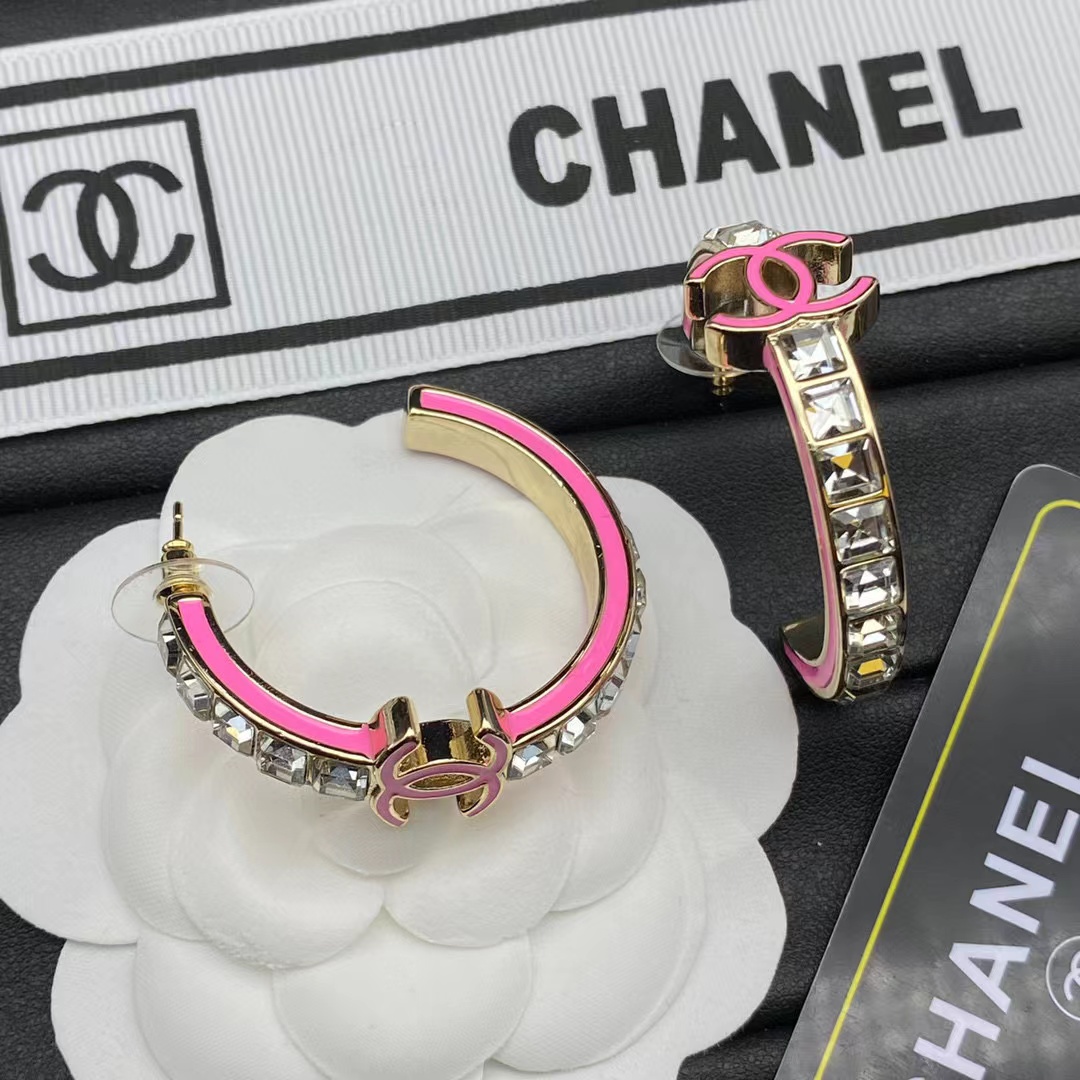 CHANE1 ダブルCハーフフープピアス【50％割引+送料無料】