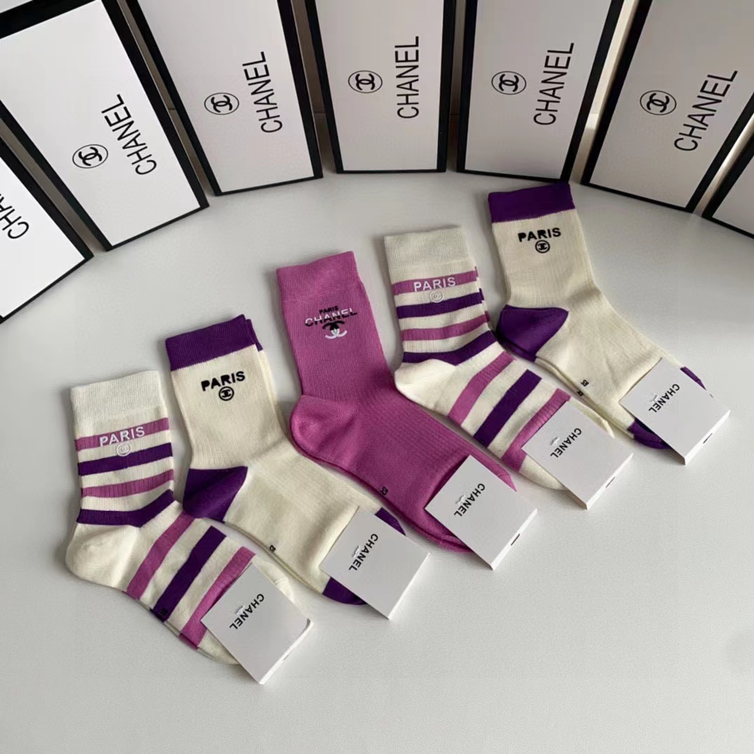 CHANE1 カシミア カラーブロック ソックス【50％割引+送料無料】