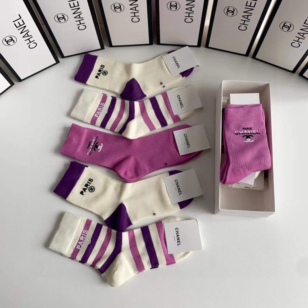 CHANE1 カシミア カラーブロック ソックス【50％割引+送料無料】