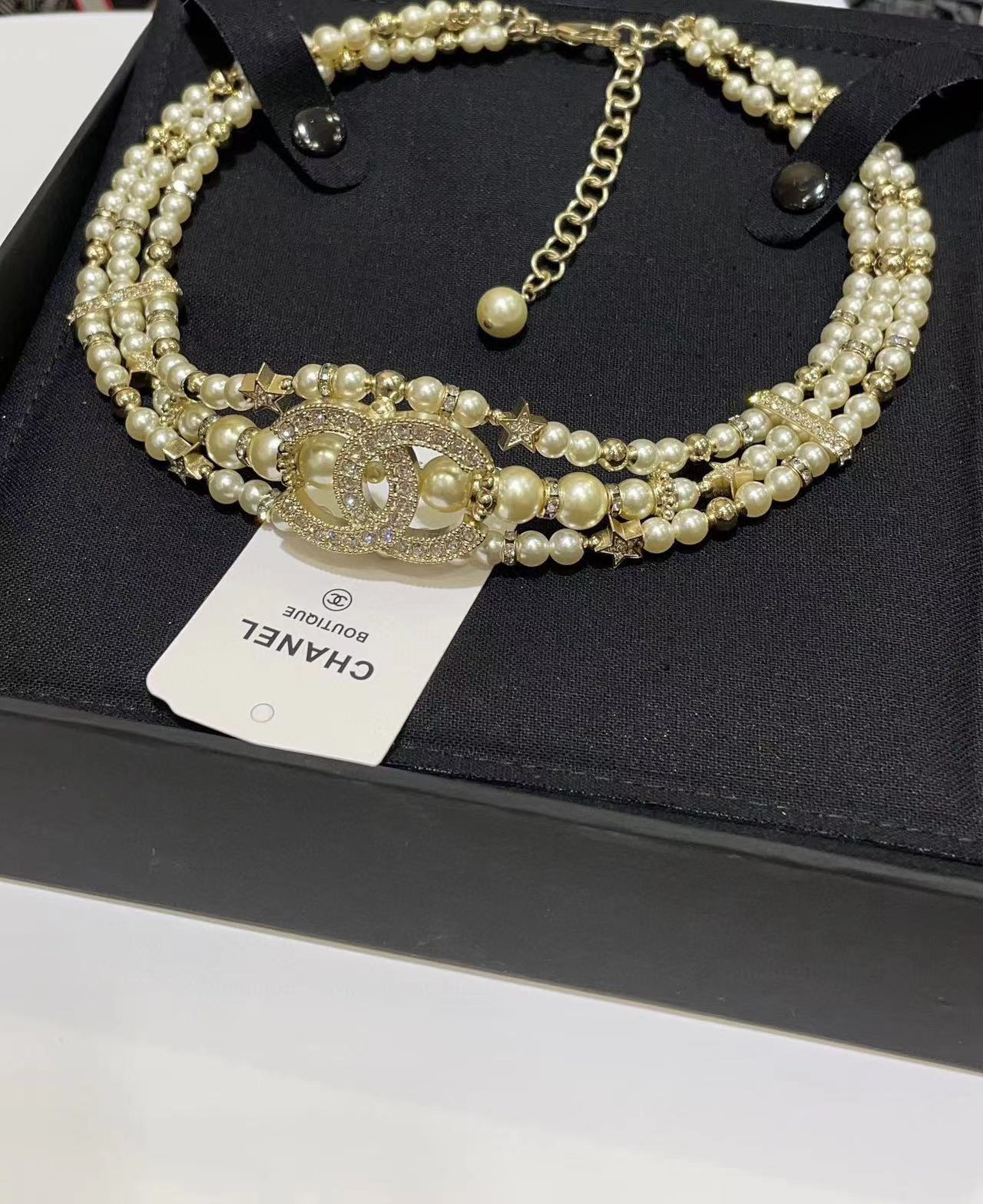 CHANE1 パールとダイヤモンドのショートネックレス【50％割引+送料無料】