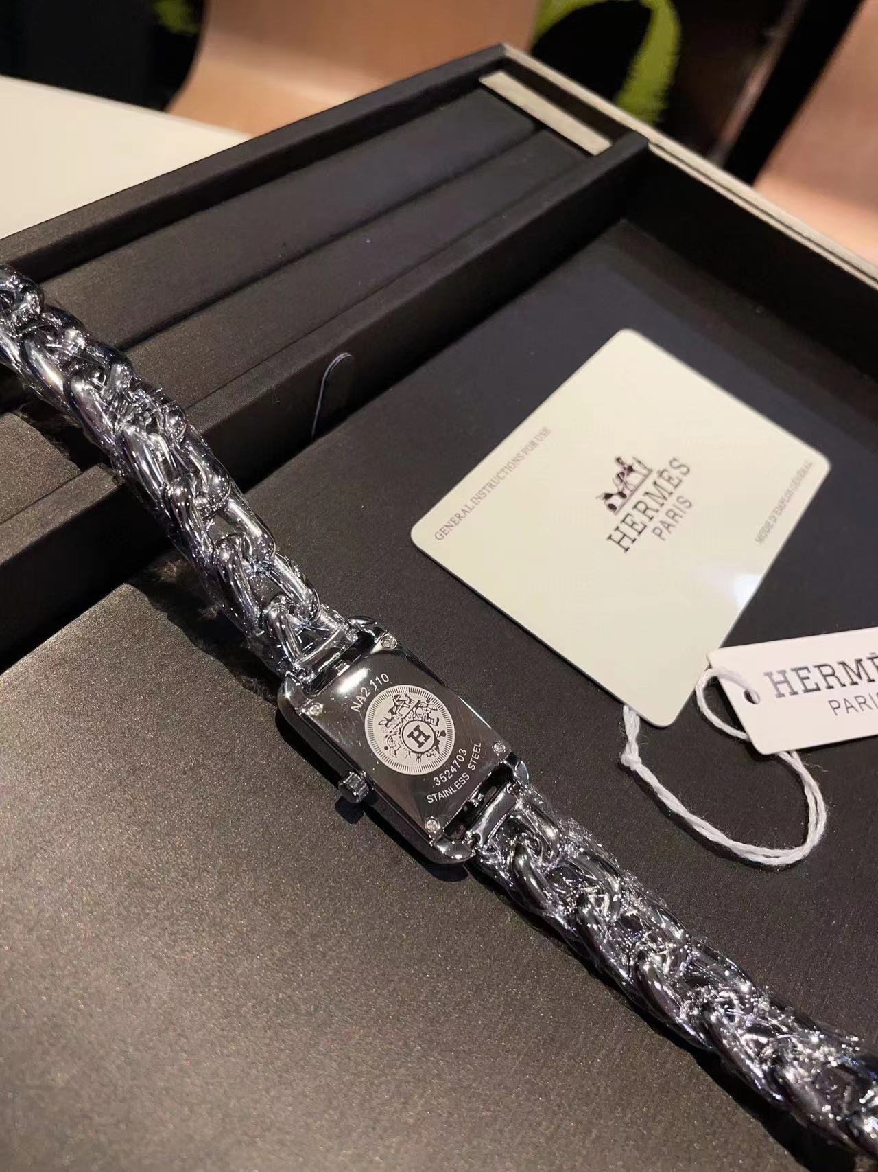 HERME5 スクエア スチールバンド ダイヤモンド レディース 腕時計【50％割引+送料無料】