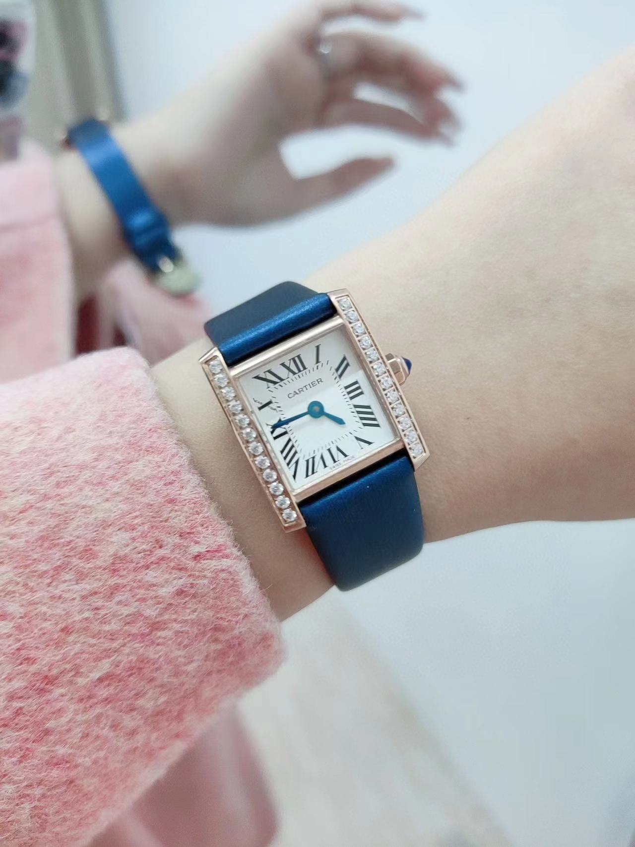 CART1ER ハイエンド ダイヤモンド スクエア レディース ウォッチ【50％割引+送料無料】