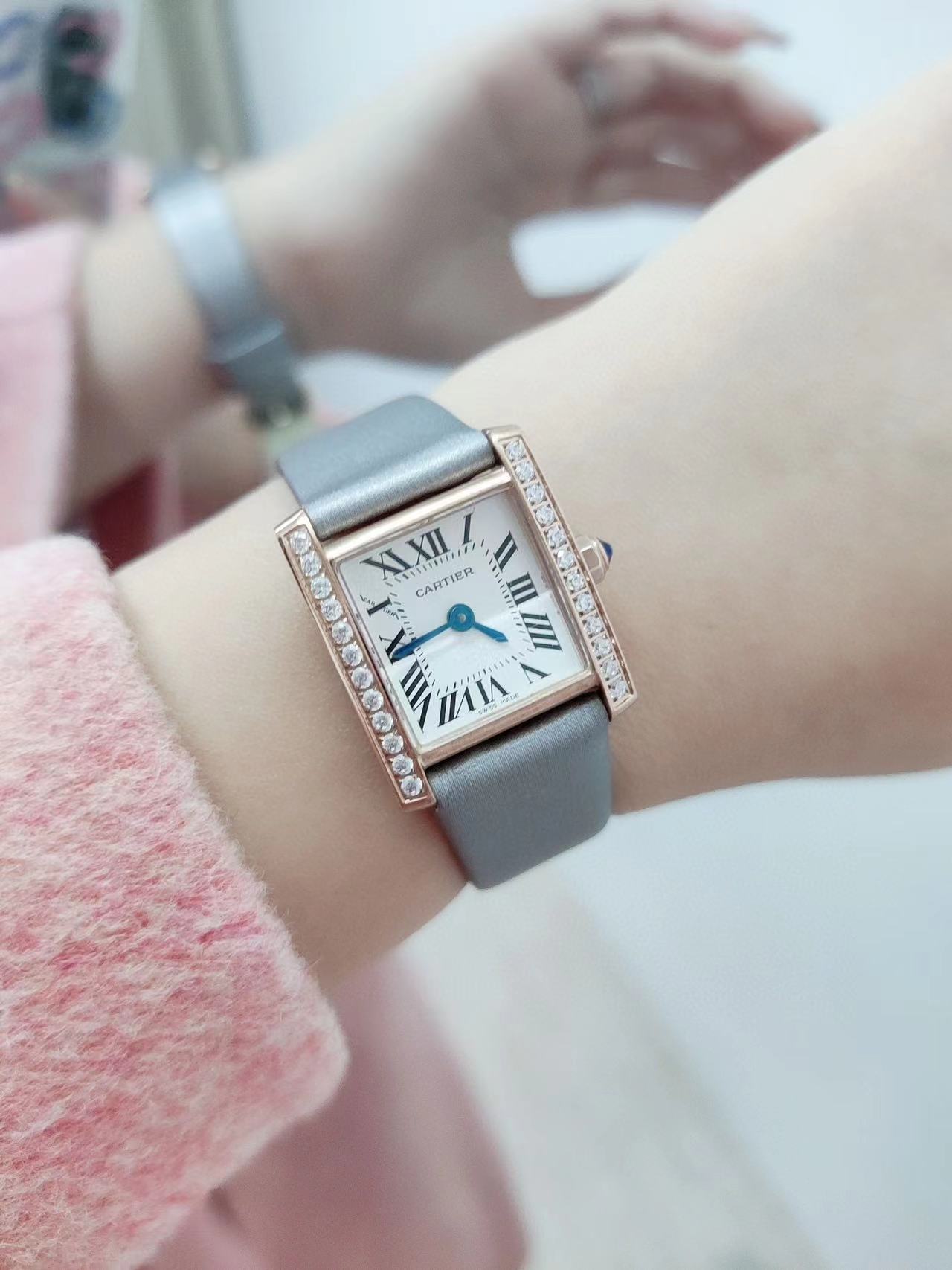 CART1ER ハイエンド ダイヤモンド スクエア レディース ウォッチ【50％割引+送料無料】