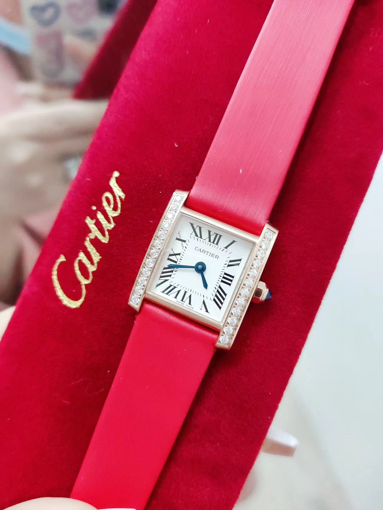 CART1ER ハイエンド ダイヤモンド スクエア レディース ウォッチ【50％割引+送料無料】