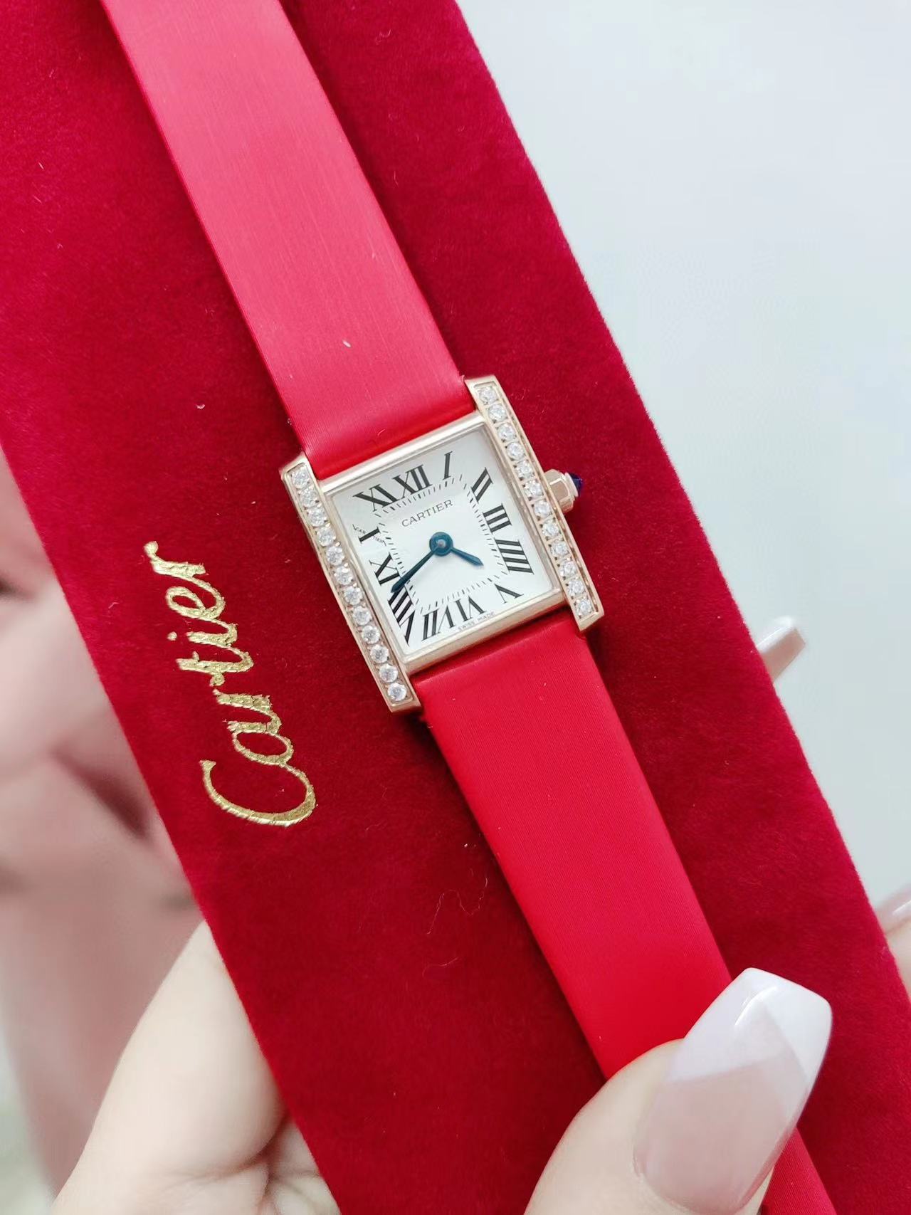 CART1ER ハイエンド ダイヤモンド スクエア レディース ウォッチ【50％割引+送料無料】