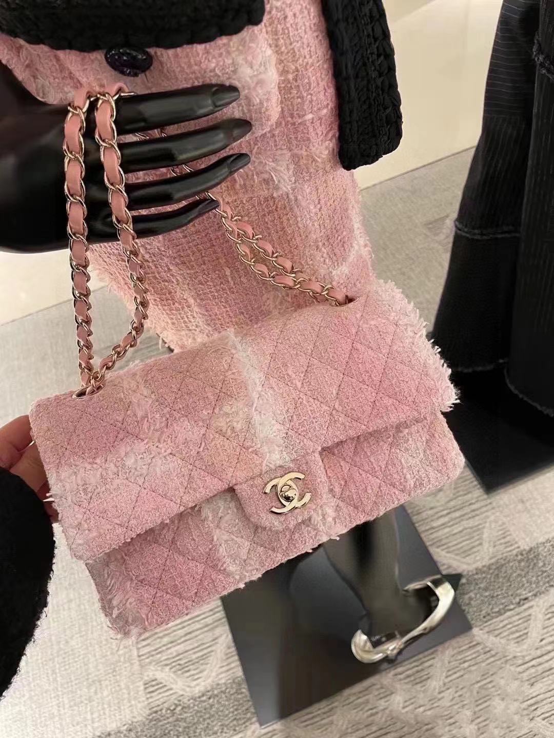 CHANE1 ウール CF チェーン ショルダー クロスボディ バッグ【50％割引+送料無料】