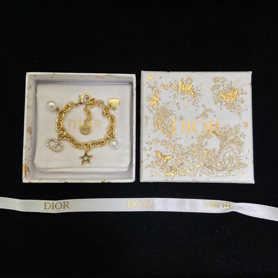 DI0R CD 五芒星ハートブレスレット+ネックレス 2点セット【50％割引+送料無料】