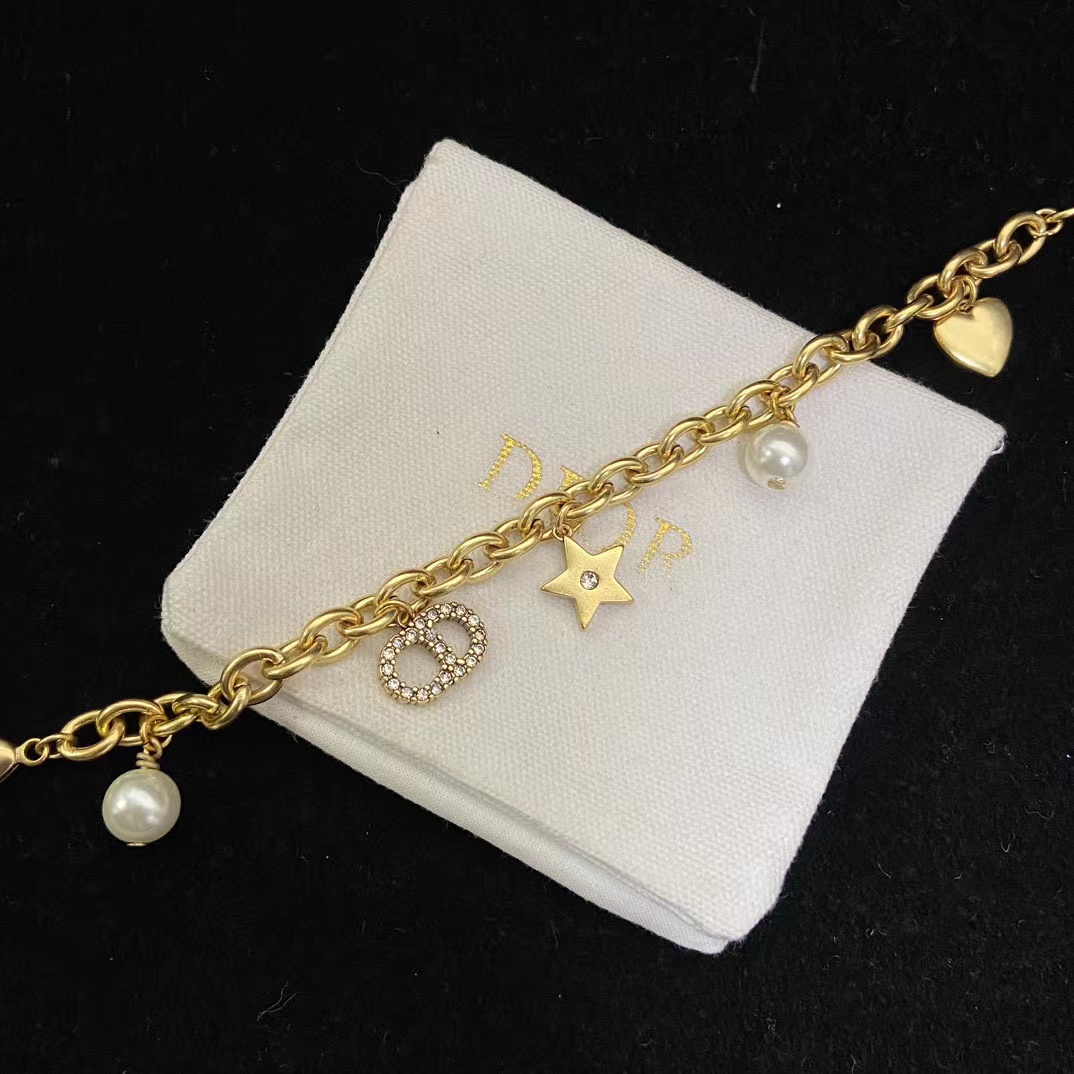 DI0R CD 五芒星ハートブレスレット+ネックレス 2点セット【50％割引+送料無料】