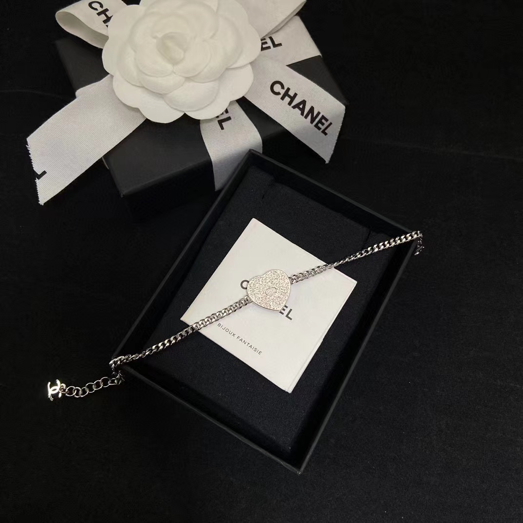 CHANE1 ピンクとブラックのカラー ダイヤモンド ハート スタッド ピアス/ブレスレット/ネックレス【50％割引+送料無料】